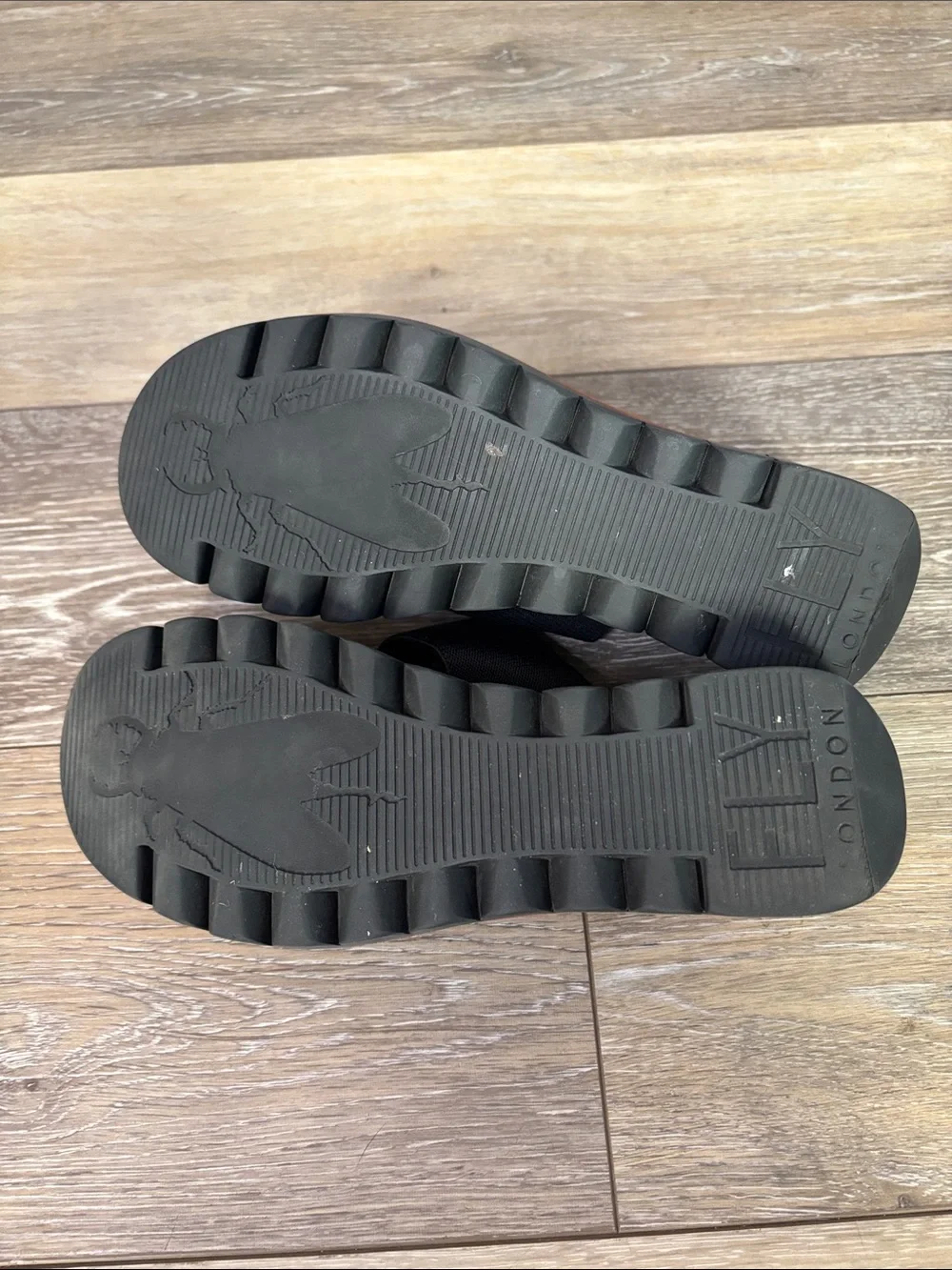 Fly London Black Yomu Wedge Flip Flop